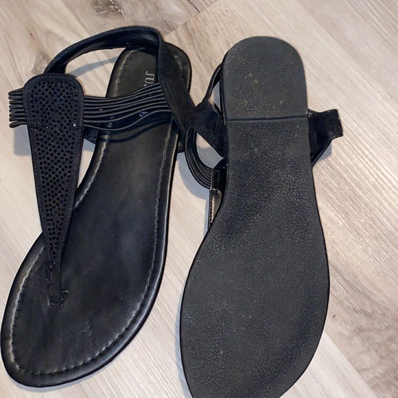 Women’s black just fab sandals size 8 - Picture 2 of 3